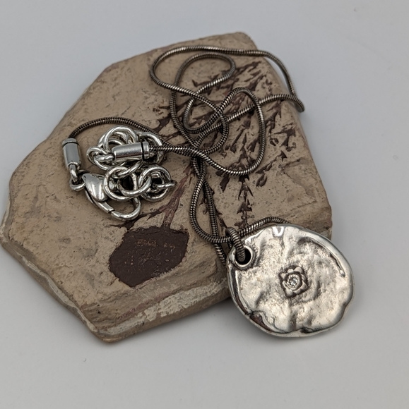 Brighton 'Dance like no one is watching...' Pendant Silver Necklace - Picture 3 of 9
